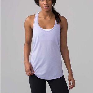 New Lululemon Heathered Lilac Singlet